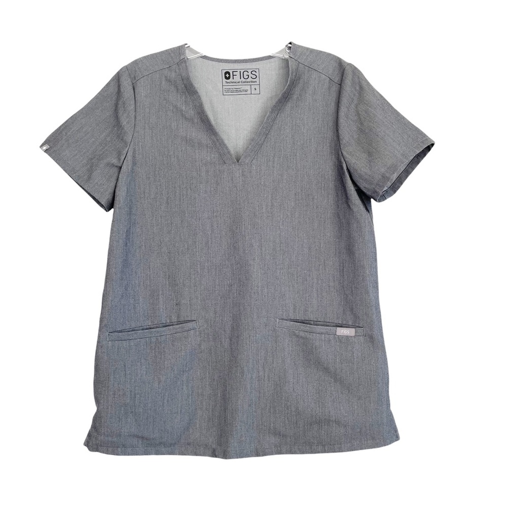 Figs Casma Technical Collection Scrub Top Gray Small